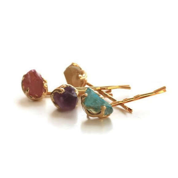 Rock Candy Crystal Hair Pins - Picture 1 of 4